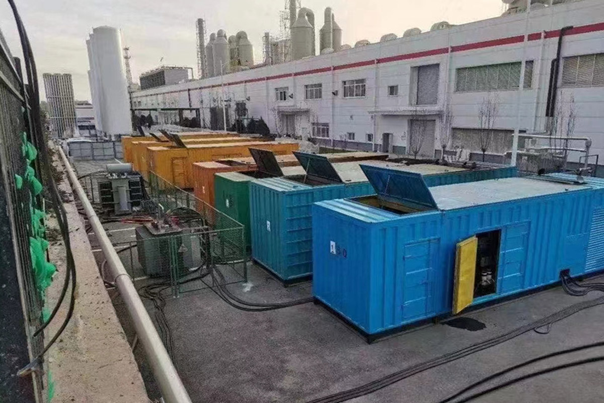 头屯河发电机租赁施工现场